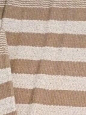 Neutral Cream and Beige Striped  Mat -  Small